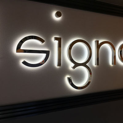 20-120mmのステンレス鋼のロゴは経路識別文字バックリットULに署名する