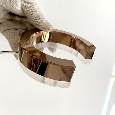 ローズの金ミラーのバックリットのステンレス鋼の手紙の反錆のバックリットの金属の印