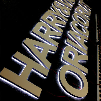 レストランのバックリットの手紙の印2-20cmの深さのアクリルによって導かれる白熱印板