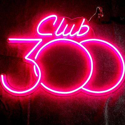 アクリルLEDのネオン サインの壁の台紙のピンクのネオン ライトの印12VDC