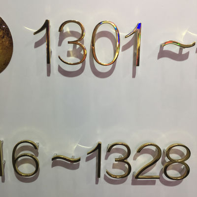 ステンレス鋼の304の金属の住所印照らされる台紙をねじで締めなさい