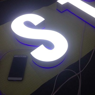 壁の台紙3-5mmのアクリルの店先の印の店のための前部Litの経路識別文字