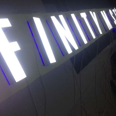 壁の台紙3-5mmのアクリルの店先の印の店のための前部Litの経路識別文字