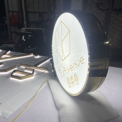 円形の明るいアクリルのLightboxの表記の店は反錆の反腐敗性を使用する