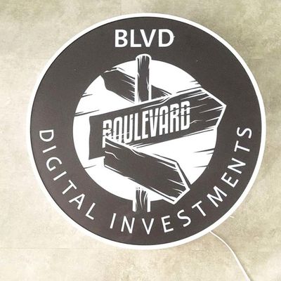 円形の明るいアクリルのLightboxの表記の店は反錆の反腐敗性を使用する