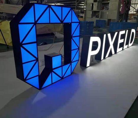 バックリットの金属の手紙の店先の印10cmの厚さの店の装飾