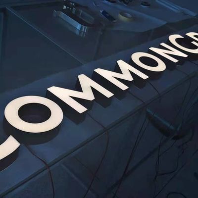 3dステンレス鋼の手紙のロゴ印によって導かれるビジネスShopfrontの表記のセリウムROHS