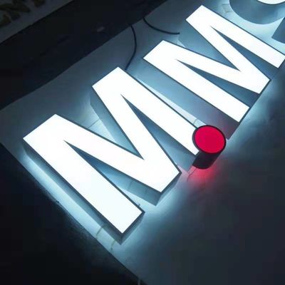 3dステンレス鋼の手紙のロゴ印によって導かれるビジネスShopfrontの表記のセリウムROHS