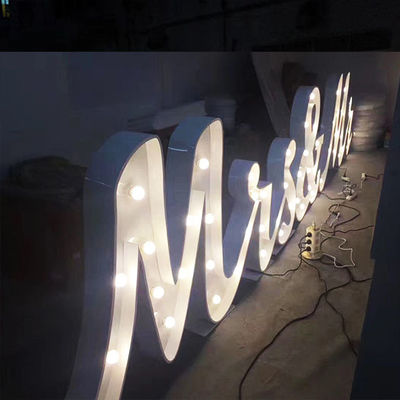 結婚の装飾の玄関ひさしの手紙の印の金属はセリウムROHSを塗った