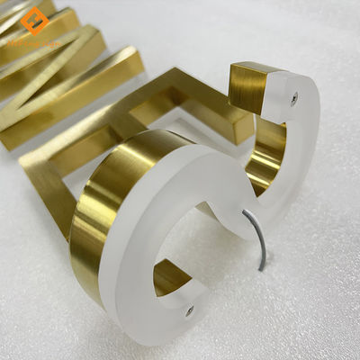 店の会社名のためのステンレス鋼のレストランの印板によってバックライトを当てられる12VDC