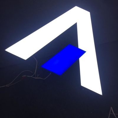 注文3dはロゴの店先の印のステンレス鋼の電気めっきを導いた