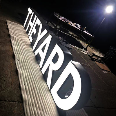 魅力的な耐久3d手紙の印は3mmチャネルのアクリルのレストラン板を導いた