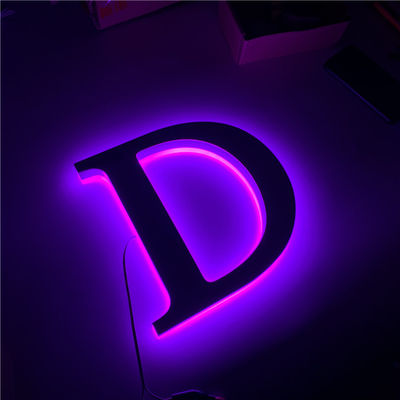 チャネル3Dの手紙の印12vのステンレス鋼金属によって導かれる棒印AC110V