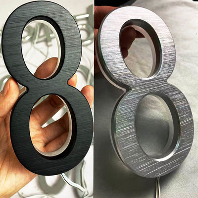 広告3Dのアクリルのバックリットの手紙の印の黒は12cmの厚さを塗った