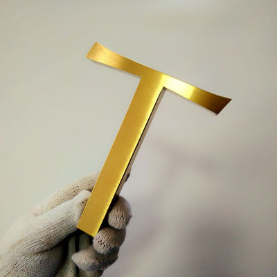 内部のオフィスのドアの金属の手紙の印はブラシをかけられたSS304電子めっきを磨いた